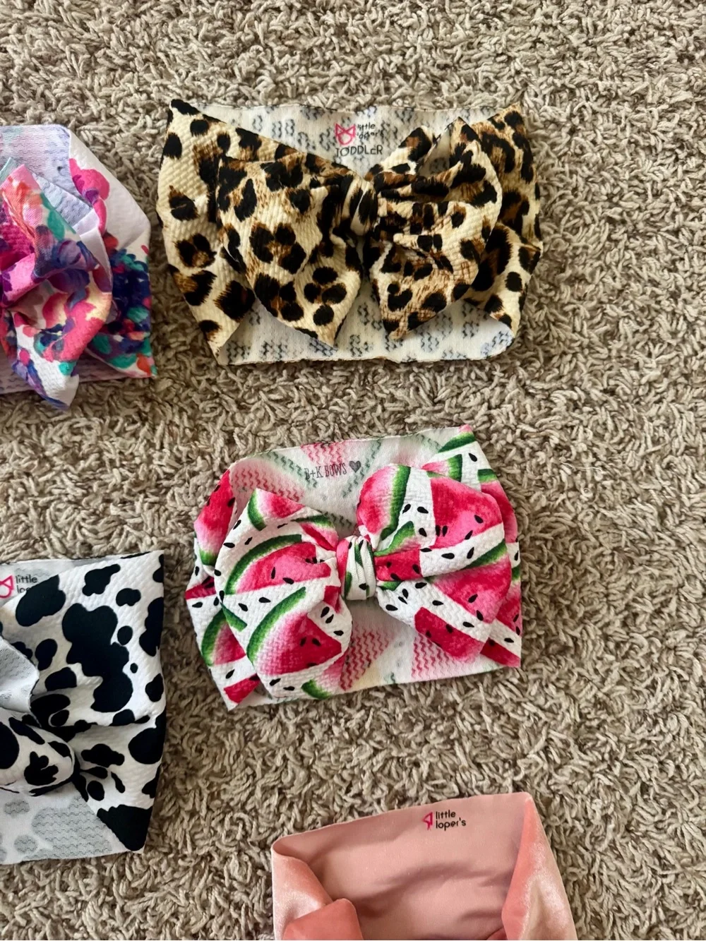 Little lopers b k headband bow lot baby toddler